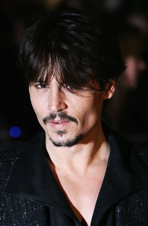 johnny depp black hair.